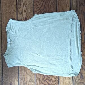 FRAME Swingy Linen Muscle Tank sz S/P in Sage